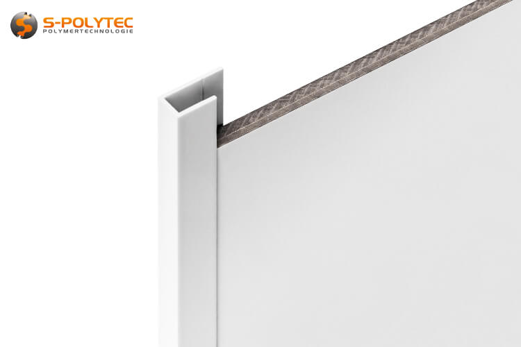 We offer the aluminium U-profiles in white for overlapping edges either in 2000mm length, 1000mm length or cut to size