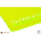 Acrylic glass green fluorescent laser-cut