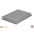 PP-S sheets (low flammability - DIN 4102 B1, polypropylene) in gray with smooth surface in thicknesses from 2mm - 20mm