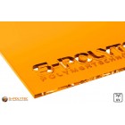 Acrylic glass orange laser-cut