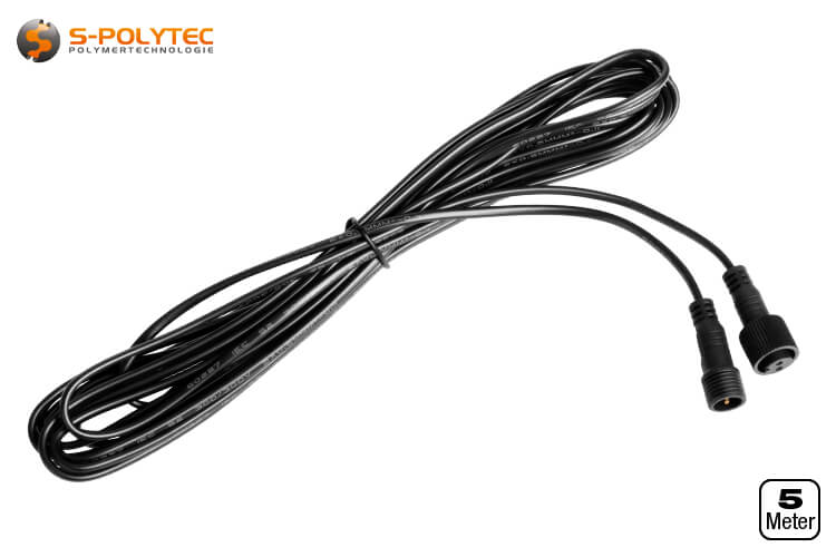 S-Polylight 5 metre extension cable with screw connectors for our DR-SP3W outdoor LED spotlights