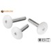 Vorschaubild M5 stainless steel balcony screw for cap nuts or threaded sleeves with head painting in pure white (RAL9010)