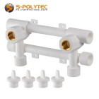 Aqua-Plus PP-R mounting unit for surface-mounted taps in white with 1/2 inch internal brass threads