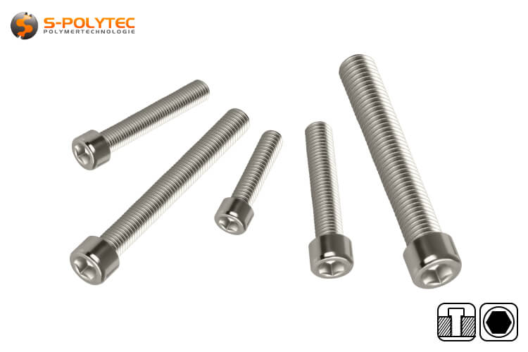 Cylinder head screw with internal hexagon made of nickel-plated carbon steel at the best prices in various sizes