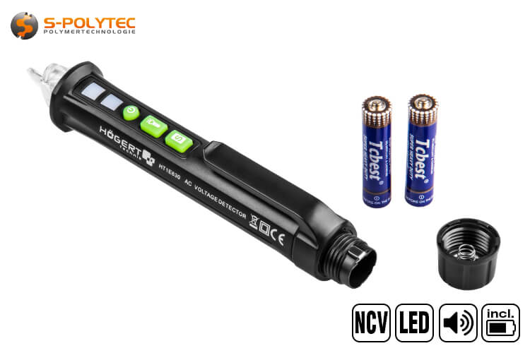 The NCV voltage detector has an inductive dual measuring sensor for maximum safety