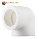 Aqua-Plus PP-R elbow 90° in white for connecting and changing the direction at right angles of PP-R pipes in various sizes