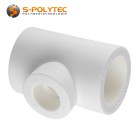 We offer the white PPR T-reducers for pipe branching in all conceivable designs