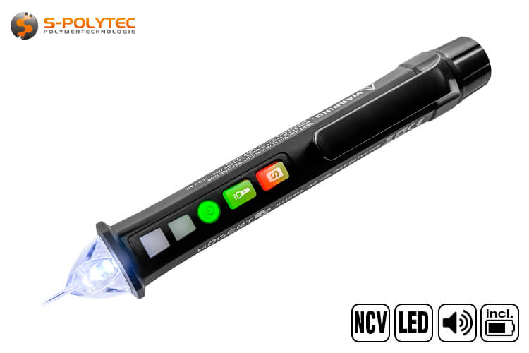 Our inductive voltage tester is suitable for AC voltages from 12V to 1000V (48V - 1000V)