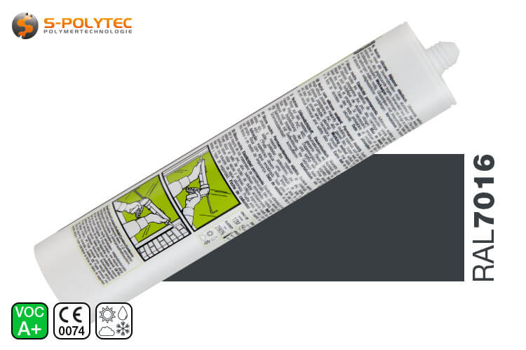 Soudal Anthracite Grey Premium Silicone Mastic Sealant RAL 7016