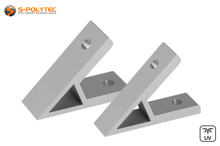 The aluminium brackets can be used to securely connect construction profiles at a 45-degree angle, withstanding heavy loads