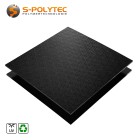 ABS sheet regenerated cut to size - black with one-sided grained surface