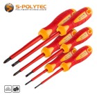 The VDE screwdrivers are insulated up to 1000V to protect against electrical hazards