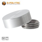 Screw cap stainless steel 15mm with threaded ring