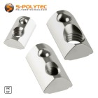 The slot nuts with spring balls are suitable for construction profiles with a slot width of 6 or 8 mm
