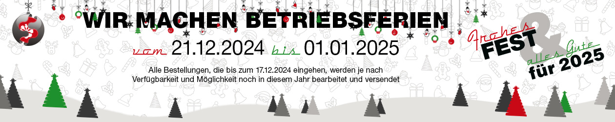 Betriebsferien XMAS 2024 - 2025 bei S-Polytec